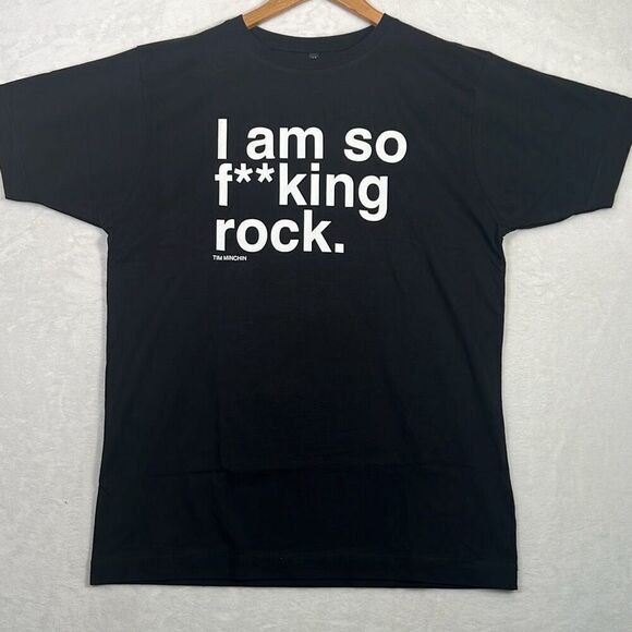 Tim Minchin concert release “I am so F**king rock” Black T-shirt‎ Men Medium New - Picture 1 of 7